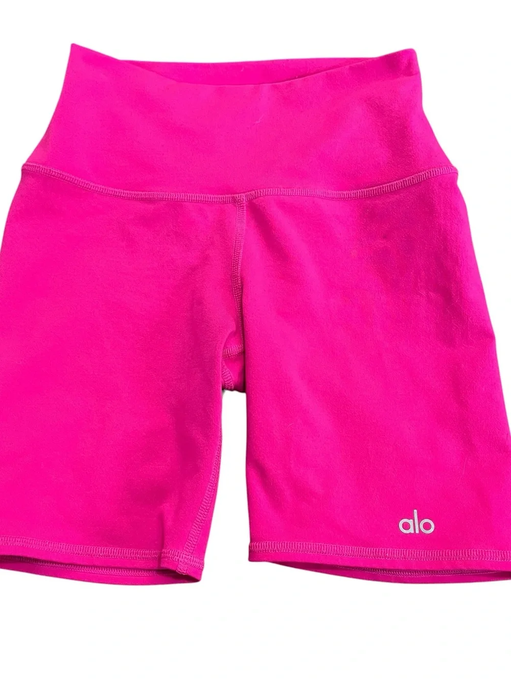 Alo Yoga Hot Pink High Rise Biker Shorts XXS Barbiecore Athleisure Gym